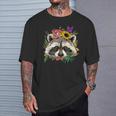 Raccoon Lover Unisex T-Shirt | Floral Trash Panda Design Gifts for Him Raccoon Lover Unisex T-Shirt | Floral Trash Panda Design Gifts for Him
