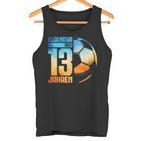 13Th Birthday Decoration Football Player 13 Years Boy Nager Tank Top