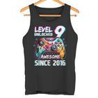 9Th Birthdayideo Game Level 9 Unlockedideo Player Boys Tank Top