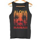 Aloha Hawaii Palm Trees Paradise Beach Holiday Summer Tank Top