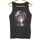 Anime Manga Motif Red Eyes Illustration Anime Tank Top