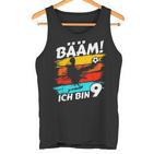 Bääm Ich Bin 9 Geburtstag Junge 9 Jahre Fussball Geschenk Tank Top