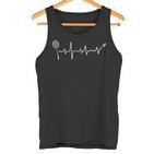 Badminton Heartbeat Shuttlecock Ecg Badminton Player Tank Top