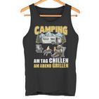 Barbecue And Chillen Camper Saying Caravan Camping Tank Top