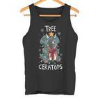 Baum Ceratops Nettes Triceratops-Dinosaurier-Weihnachten Tank Top