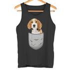 Beagle In The Chest Pocket Pocket For Dog Owners Tank Top