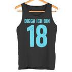 Blue Digga Ich Bin 18 Jahre Junge 18Th Birthday Tank Top