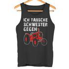 With Brother Siblings Family Tractor Stolzer Bruder Tank Top