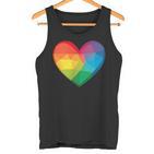 Buntes Herz Regenbogen Tank Top