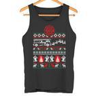 Christmas Fireman Fire Brigade Ugly Christmas Tank Top