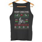 Christmas Jumper Motocross Dirt Bike Racing Christmas Sports Ugly Tank Top