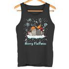 Christmas I Merry Fluffmas I Christmas Cats Cat Tank Top