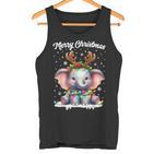 Christmas Outfit Christmas Jumper Elephant Christmas Tank Top