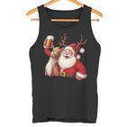 Christmas Tree Santa Reindeer Christmas Tank Top