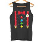 Clown Costume With Braces Bow Tie For Carnival Fancy Dress Tank Top