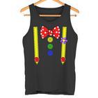 Clown Costume Group Costumes Carnival With Braces Bow Tie Tank Top