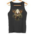 Deer Wildlife Nature Motif Animal Lovers Landscape Forest Tank Top