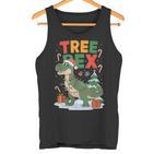 Dinosaur Christmas Jumper Xmas Tree Rex Pyjama Tank Top