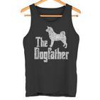 The Dogfather Akita Inu Dog Silhouette  Tank Top