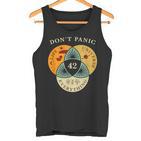 Don't Panic Life Universe Everything 42 Science Fiction Space Lovers Tank Top