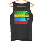 Eat Sleep Dash Repeatideo Game Geometryideo Gamer Tank Top