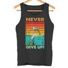 Never Ever Give Up Motivational Tank Top