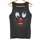 Fancy Dress Clown Face Outfit Clown Costume Carnival Tank Top