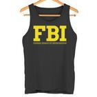 Fbi Federal Office For Investigation Officers 2-Sided Tank Top