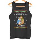 Flunder Fish Christmas Wonder Fishing Baltic Sea North Sea Tank Top