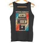 Never Forget Diskettehs Band 90S 80S Cassette Tank Top