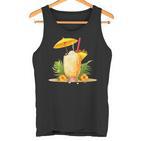 Fresh Pina Colada Fruits And Cocktail For Summer Drinks Tank Top