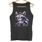 Angry Raccoon Gamerideo Games Lover Tank Top