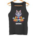 Cat Maine Coon Meditation Practice Qigong Chi Energy Tank Top