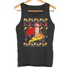 Cat Pizza Ugly Christmas Jumper Party Outfit Tank Top