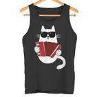 Cat Sunglasses Accordionist Accordion Musician Tank Top