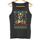 Merry Catmas Tortoiseshell Cat Ugly Christmas Jumper Tank Top