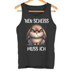 Rabbit With Cheeky Saying 'Nen Scheiss Muss Ich Tank Top