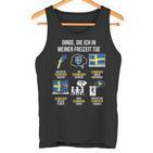 Saying Dinge Die Ich In Der Freizeit Tue Sweden Tank Top