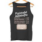 Sayings Cheeky Price Chart For Information Work Tank Top