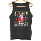 Ugly Christmas Darts Feliz Navidarts  Tank Top