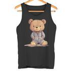 Great Teddy Bear In Soft And Cosy Pyjamas Tank Top