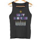 Happy Hanukkah Distressed Hanukkah Tank Top