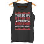 Too Hot For Ugly Christmas Jumper Family Christmas Tank Top