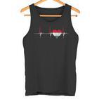 Hungary Heart Ungare Heartbeat Ecg Pulse Hungarian Hungary S Tank Top