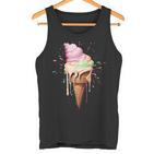 Ice Cream Melting Ice Cream Cone In Pastel Colours Tank Top