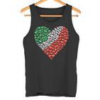 Italy Flag Heart Of Passion For Italy Tank Top