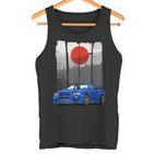 Jdm Skyline 34 Car Tuning Japan Rising Sun Drift Tank Top