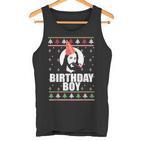 Jesus Nasty Christmas Knitted Jacket With Birthday Boy  Tank Top