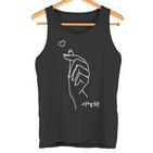 Korean Finger Heart Kpop Love K-Pop Merch  Tank Top