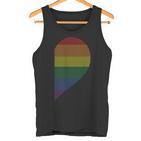 Lgbt Half Heart Love Partner Gay Lesbian Pyjama Couple Tank Top